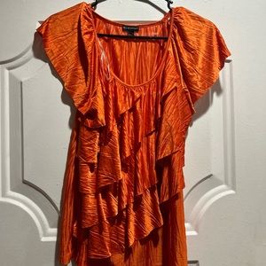 Women’s Burnt Orange Ruffled Top